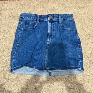 blue jean skirt